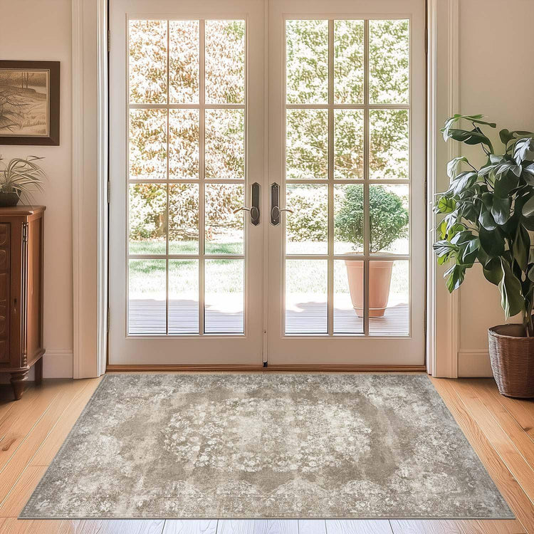 Antique Distressed Medallion Area Rug - Jinchan Home