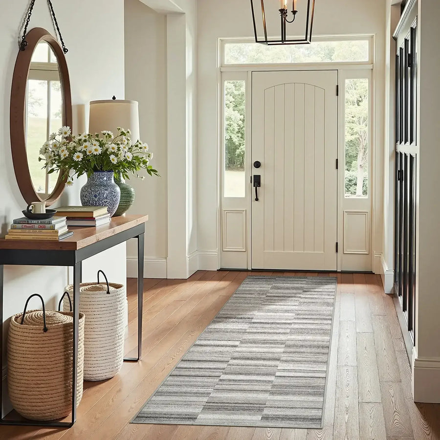 Striped Patchwork Area Rug - Jinchan Home