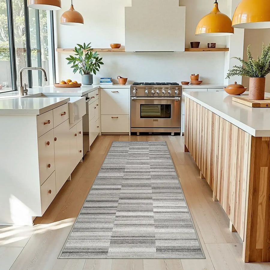 Striped Patchwork Area Rug - Jinchan Home