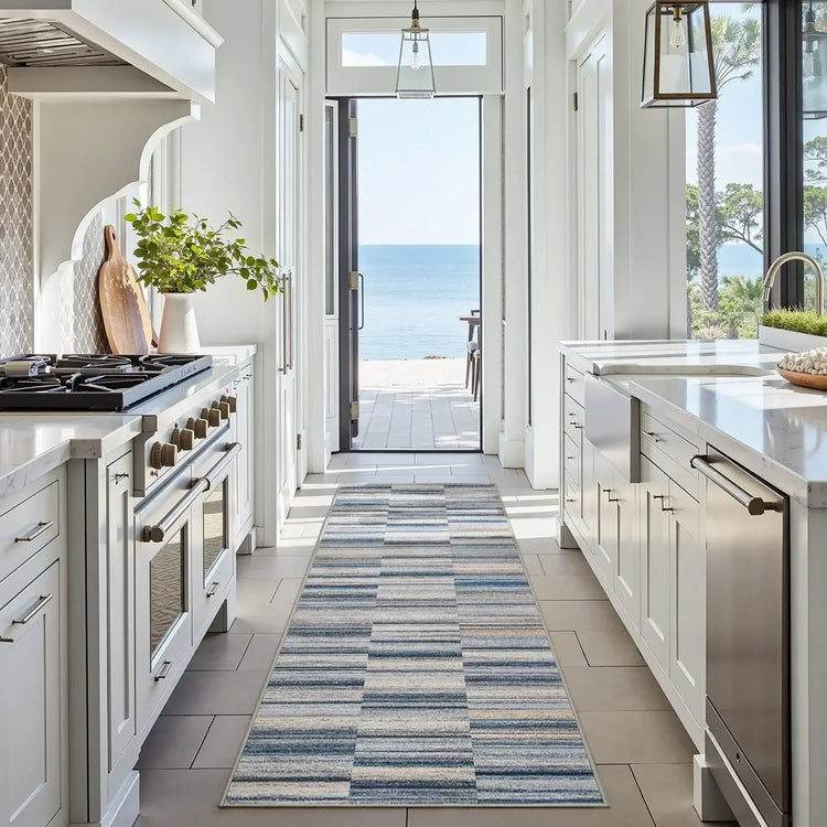 Striped Patchwork Area Rug - Jinchan Home