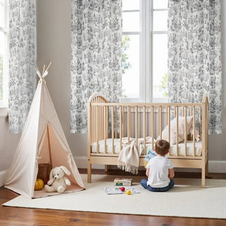 
                    
                      Bunny & Squirrel Toile Linen Curtains - Jinchan Home
                    
                  