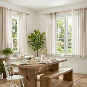 
                    
                      Shadow Stripe Linen Blend Curtains - Jinchan Home
                    
                  
