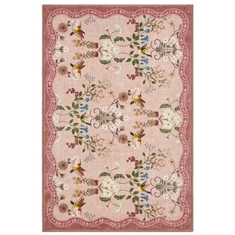 
                    
                      Vintage Floral & Hummingbird Embroidered Rug - Jinchan Home
                    
                  