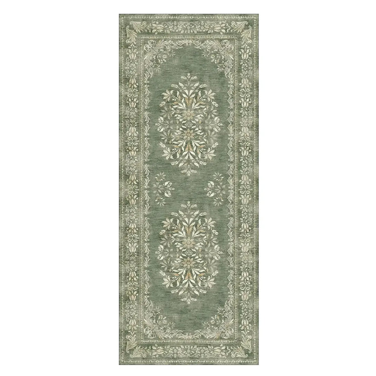 Soft Vintage Acanthus Floral Scrollwork Rug - Jinchan Home