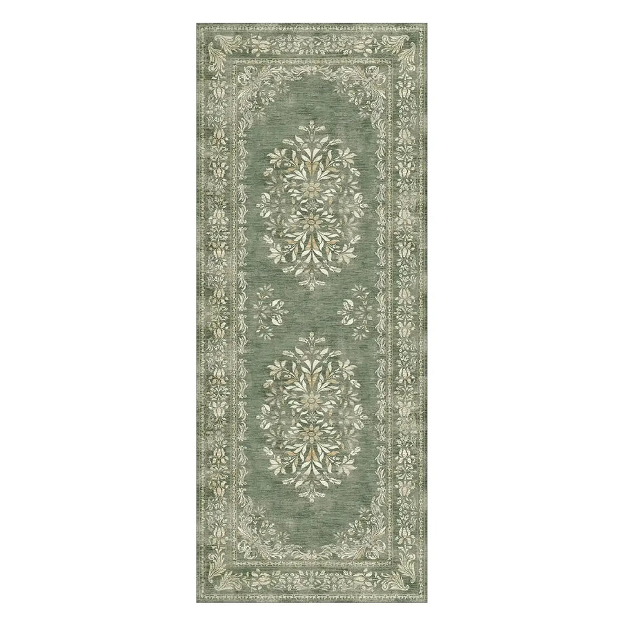 Soft Vintage Acanthus Floral Scrollwork Rug - Jinchan Home