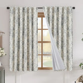 Linen Blend Floral Blackout Curtains - Jinchan Home