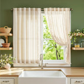 Rod Pocket Vintage Ditsy Floral & Vine Kitchen Curtains - Jinchan Home