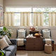 
                    
                      Colorful Striped Linen Wood Ear Edge Kitchen Curtains - Jinchan Home
                    
                  
