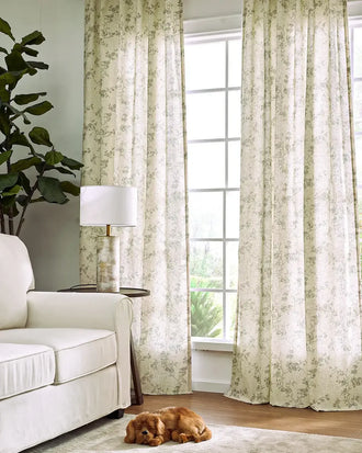 
                    
                      Vine Blossom Linen Blend Curtains - Jinchan Home
                    
                  