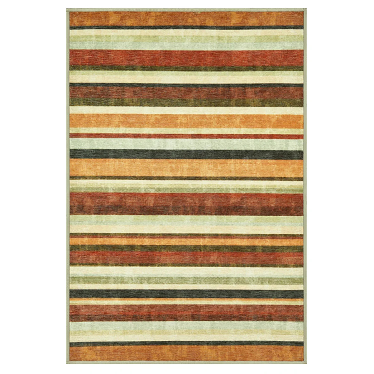 Vintage Warm-Tone Striped Indoor Rug Doormat - Jinchan Home