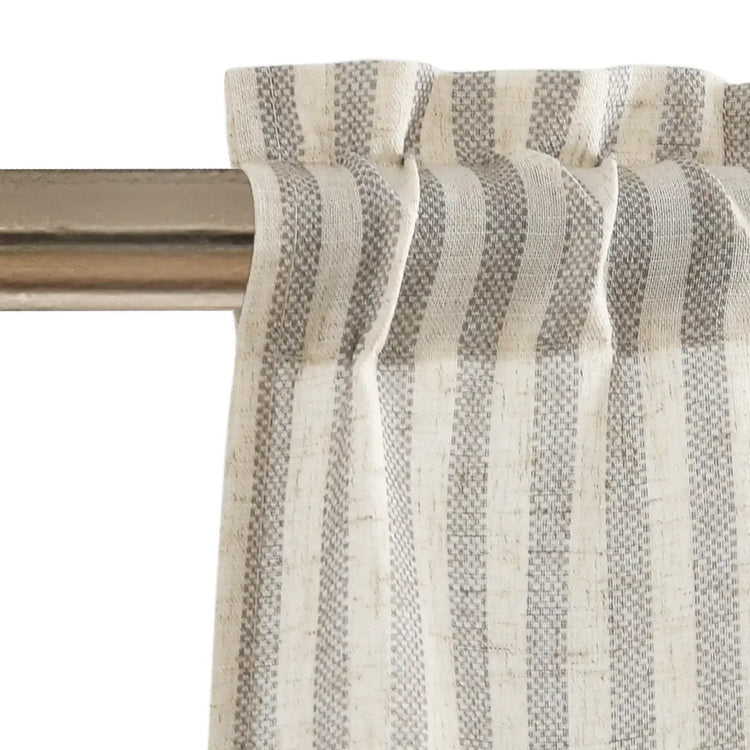 Linen Vertical Stripe Valance - Jinchan Home