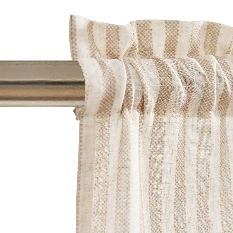 Linen Vertical Stripe Valance - Jinchan Home