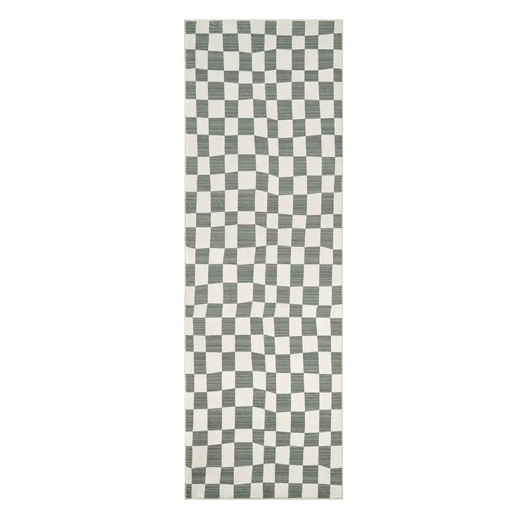 Modern Checkered Geometric Area Rug - Jinchan Home