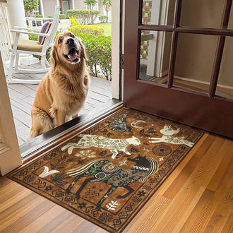 
                    
                      Boho Tribal Woodland Animal Rug - Jinchan Home
                    
                  