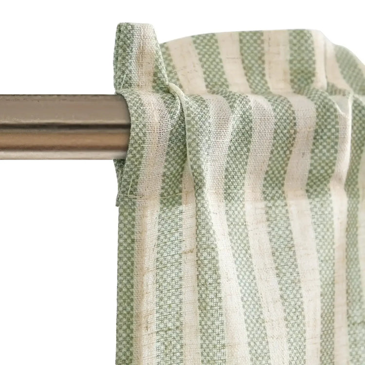 Linen Vertical Stripe Valance - Jinchan Home