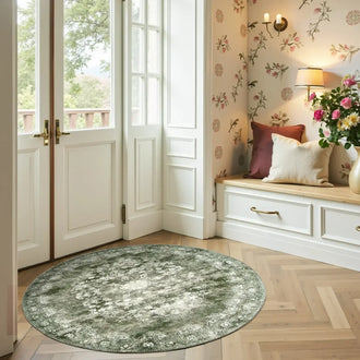 
                    
                      Antique Distressed Medallion Area Rug - Jinchan Home
                    
                  