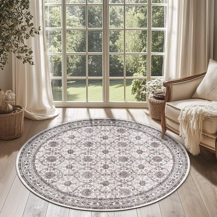 All Over Floral Pattern Vintage Persian Medallion Rug - Jinchan Home
