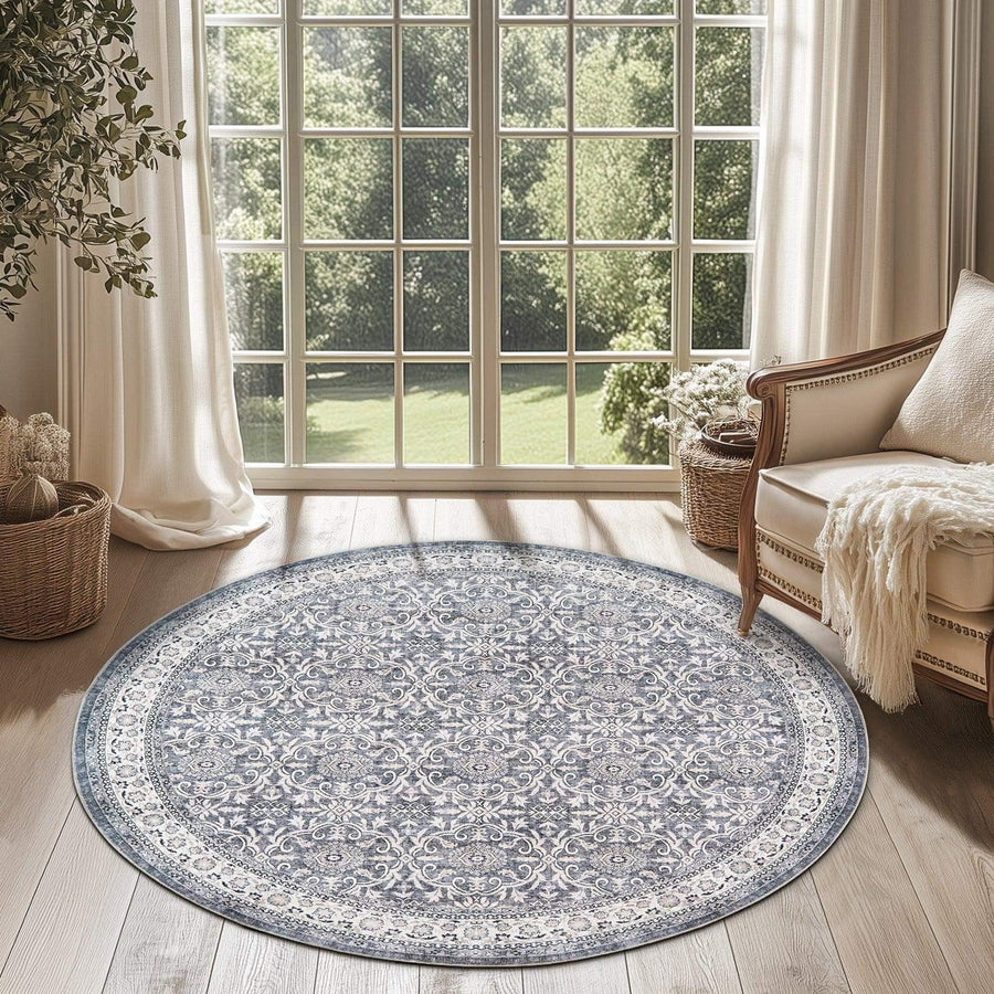 All Over Floral Pattern Vintage Persian Medallion Rug - Jinchan Home