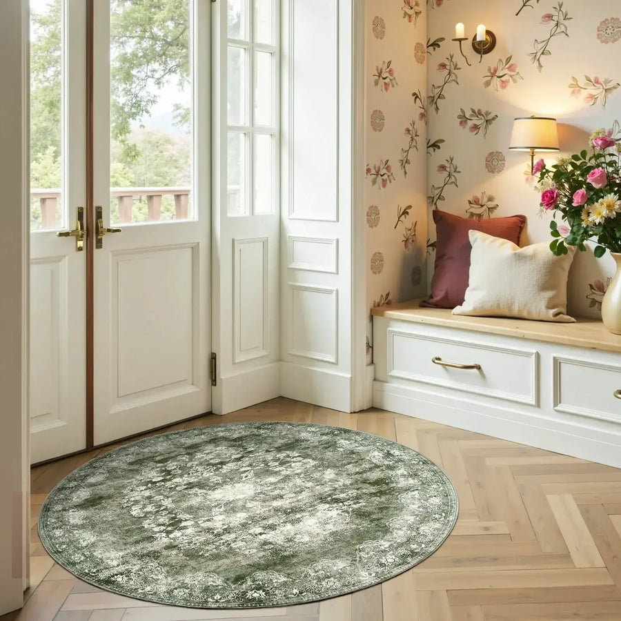 Faded Persian Medallion Area Rug - Jinchan Home