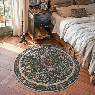 Vintage Foliage Floral Area Rug - Jinchan Home