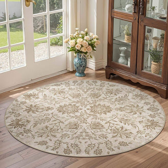 
                    
                      Vintage Distressed Large Floral Scrollwork Area Rug - Jinchan Home
                    
                  