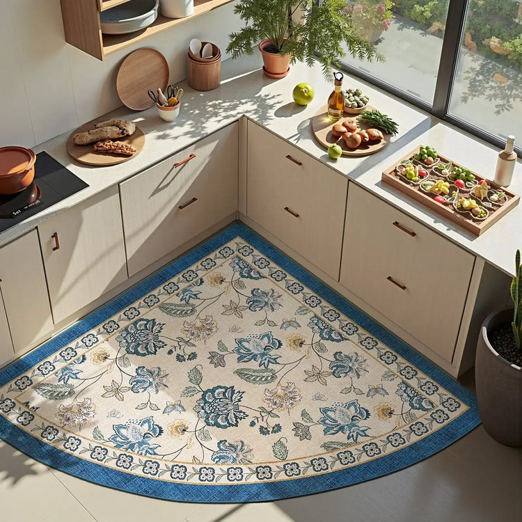 Vintage Floral Butterfly Botanical Area Rug - Jinchan Home