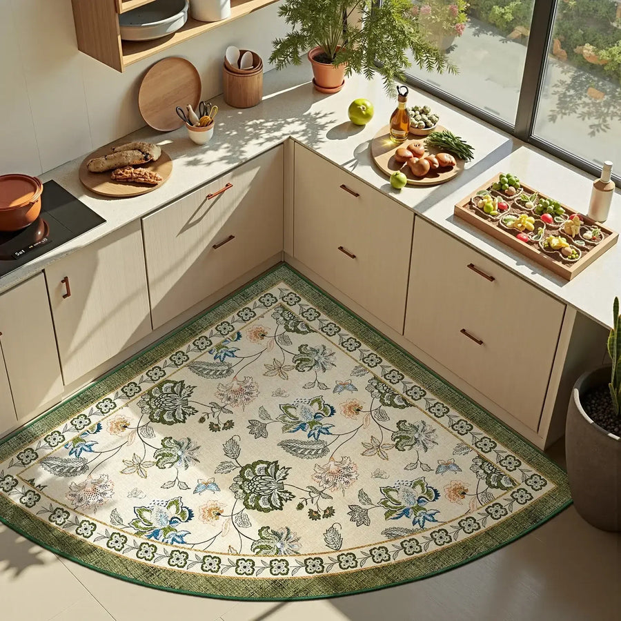 Vintage Floral Butterfly Botanical Area Rug - Jinchan Home