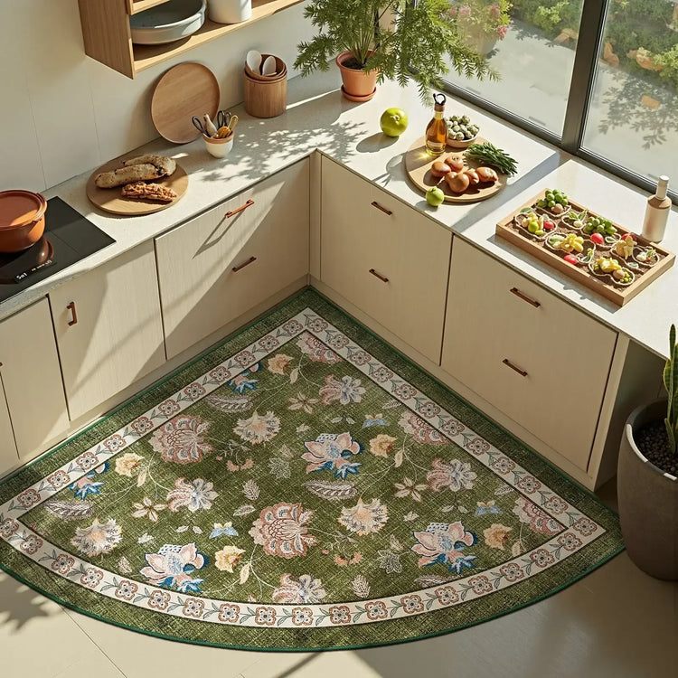 Vintage Floral Butterfly Botanical Area Rug - Jinchan Home