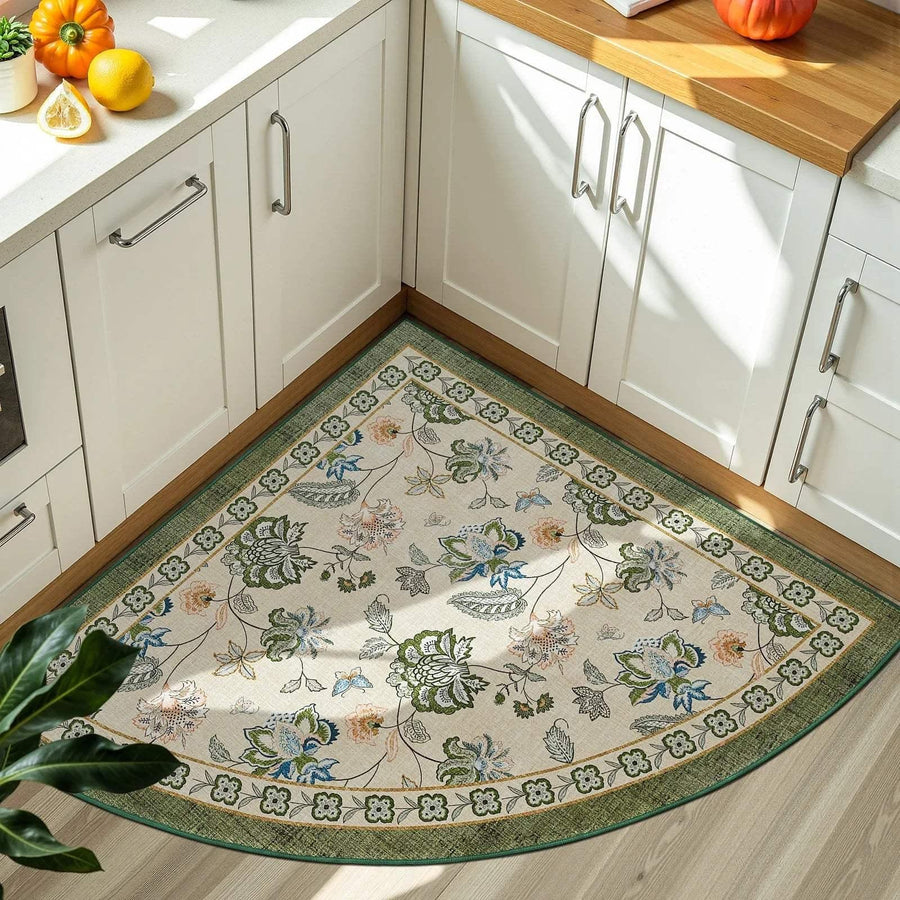 Vintage Floral Butterfly Botanical Area Rug - Jinchan Home