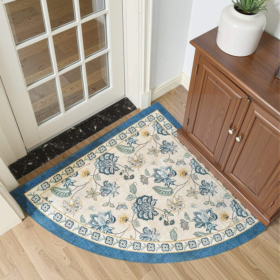 Vintage Floral Butterfly Botanical Area Rug - Jinchan Home