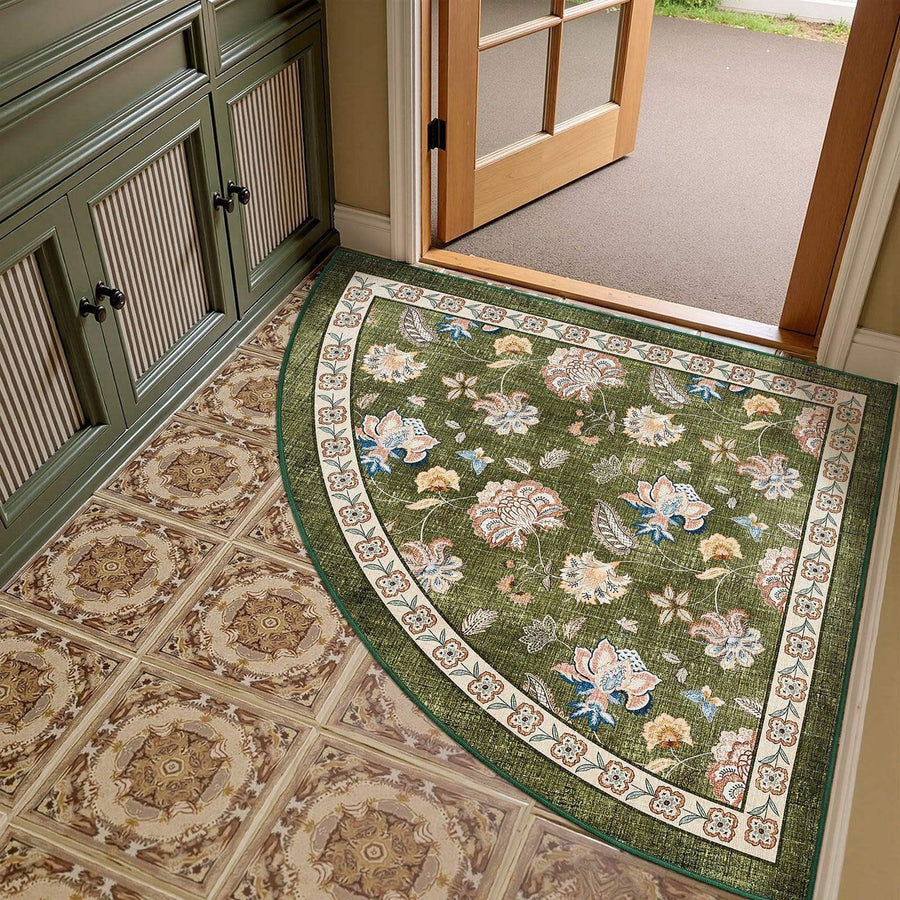 Vintage Floral Butterfly Botanical Area Rug - Jinchan Home