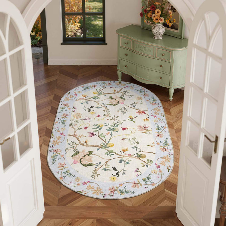Floral Vine Rug - Jinchan Home