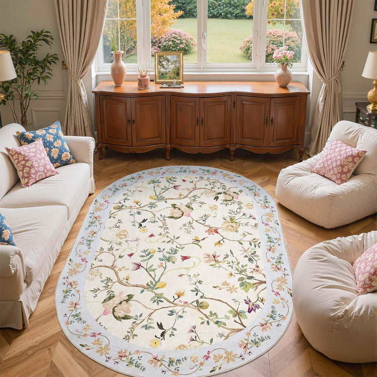 Floral Vine Rug - Jinchan Home