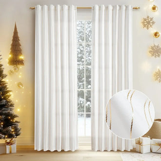 
                    
                      Modern Striped Linen Blend Curtains - Jinchan Home
                    
                  