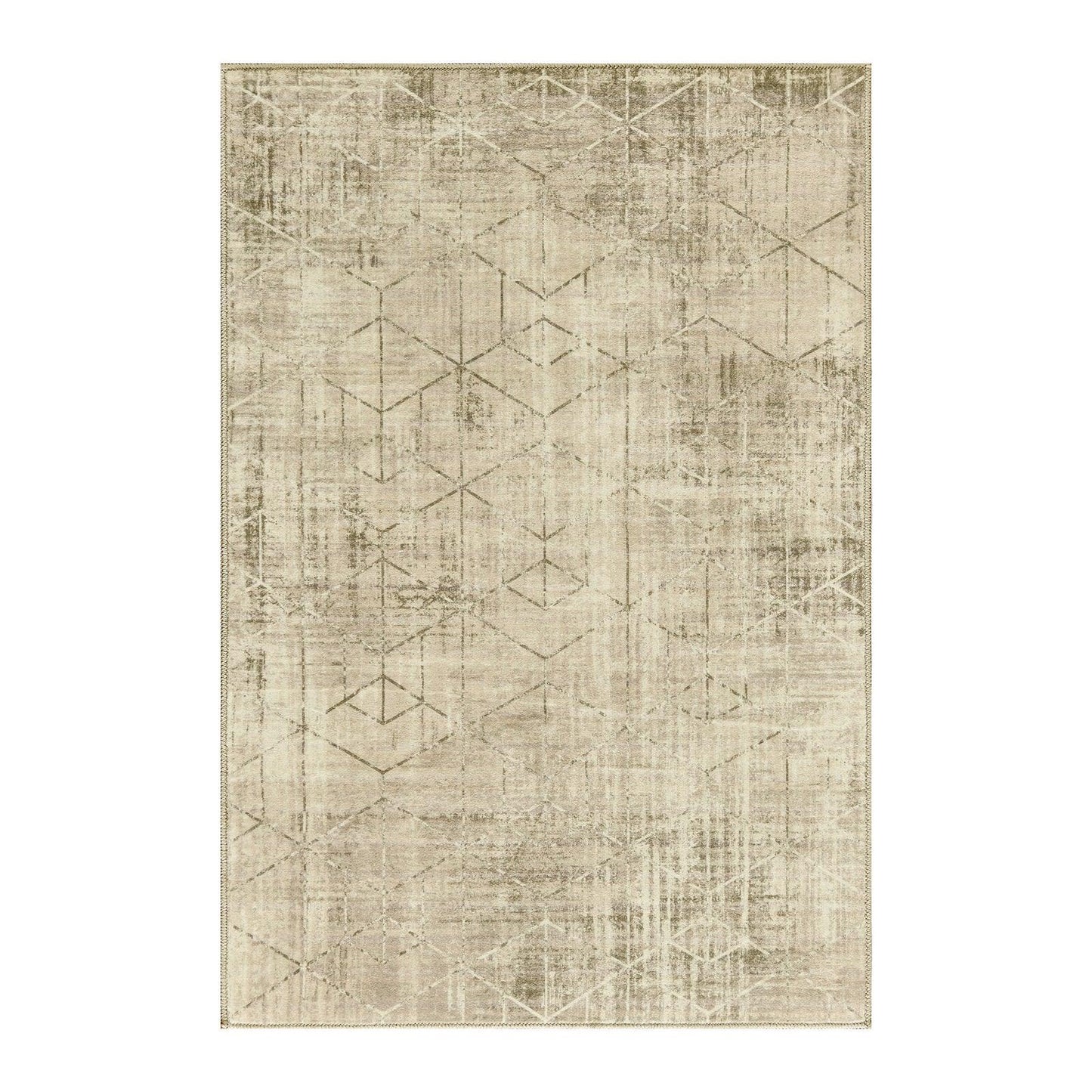 Distressed Geometric Area Rug - Jinchan Home