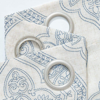 
                    
                      Embroidered Paisley Grommet Curtains - Jinchan Home
                    
                  