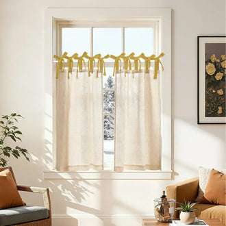 
                    
                      DIY Colorblock Linen-Blend Kitchen Curtains - Jinchan Home
                    
                  