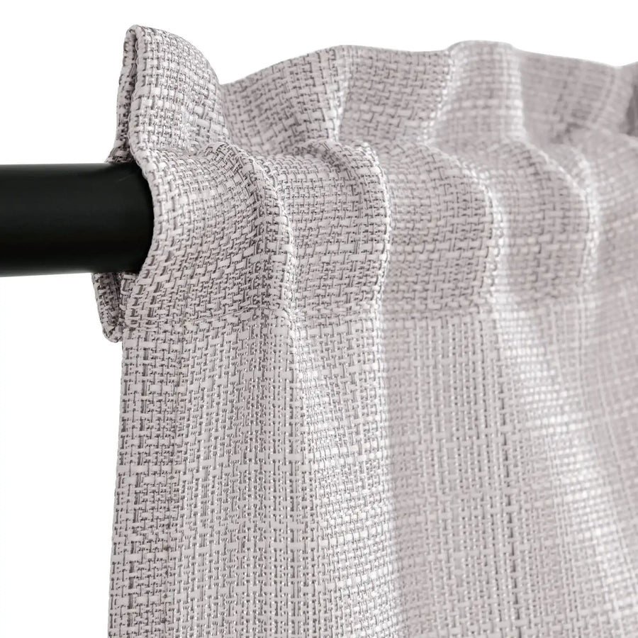 Solid Textured Network Polyester Kitchen Curtains - Jinchan Home