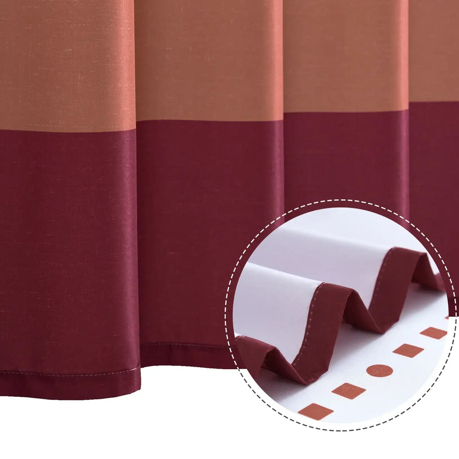 Boho Geometric Striped Shower Curtain - Jinchan Home