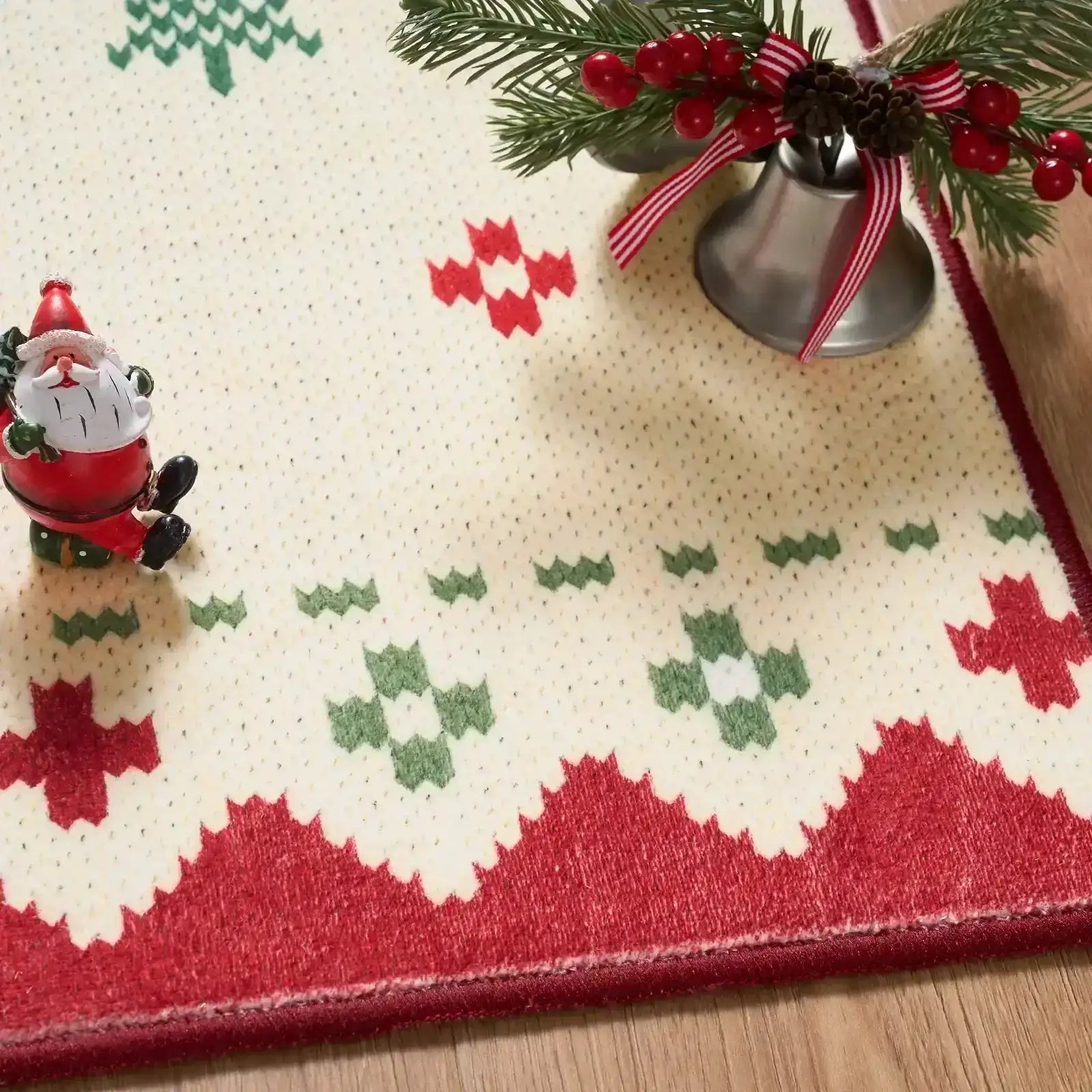 Christmas Jingle Wreaths Rug | Jinchan Holiday Carpet – Jinchan Home