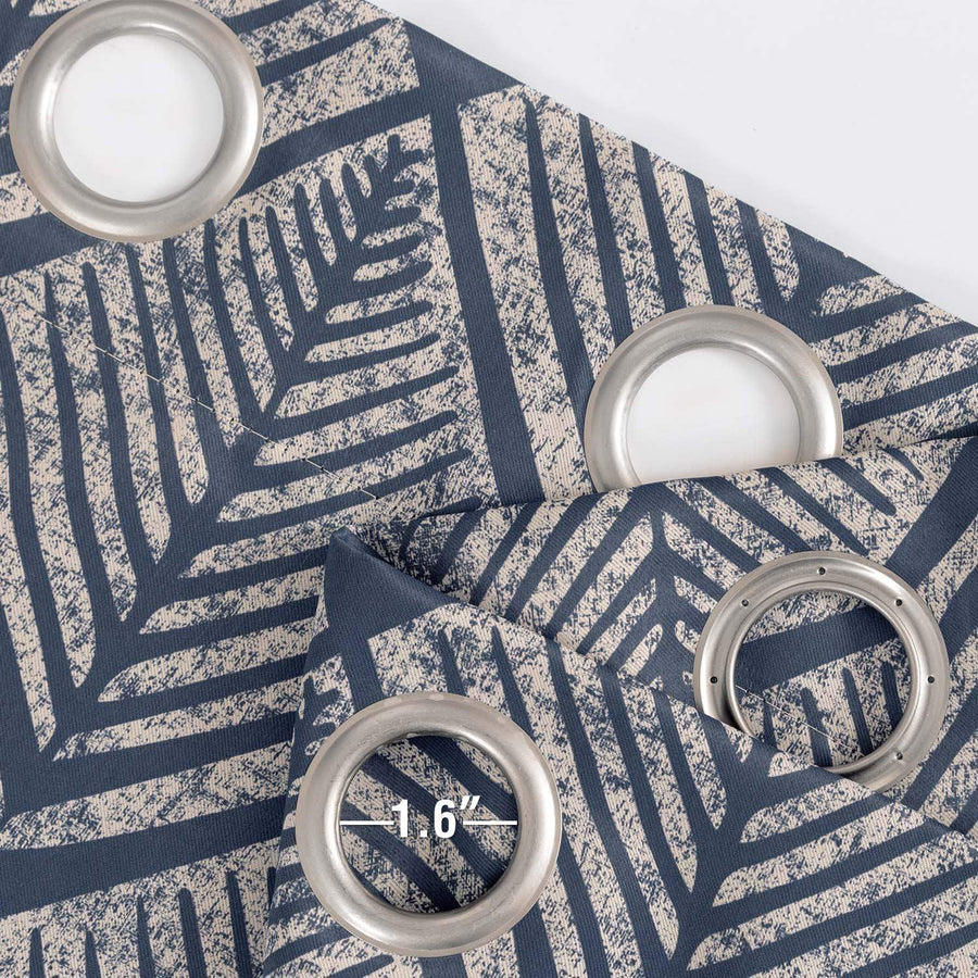 Geometric Leaf Pattern Curtains - Jinchan Home