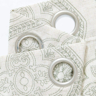 
                    
                      Embroidered Paisley Grommet Curtains - Jinchan Home
                    
                  