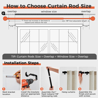 
                    
                      Classic Ball Finial Curtain Rod - Jinchan Home
                    
                  