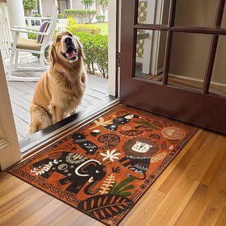 
                    
                      Boho Aesthetic Tropical Animal Doodle Rug - Jinchan Home
                    
                  