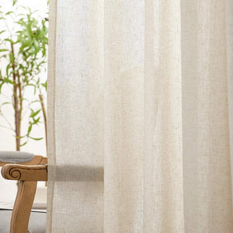 
                    
                      Solid Linen-Blend Flat Curtains - Jinchan Home
                    
                  
