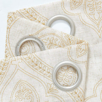 
                    
                      Embroidered Paisley Grommet Curtains - Jinchan Home
                    
                  