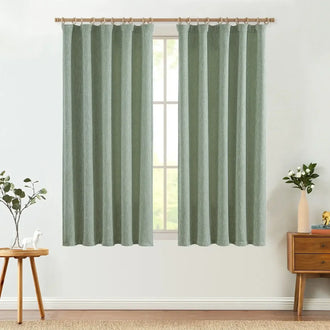 
                    
                      Solid Faux Linen 3-in-1 Curtains - Jinchan Home
                    
                  