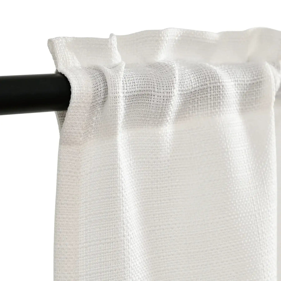 Solid Textured Network Polyester Kitchen Curtains - Jinchan Home