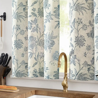 
                    
                      Vintage Botanical Floral Print Kitchen Curtains - Jinchan Home
                    
                  