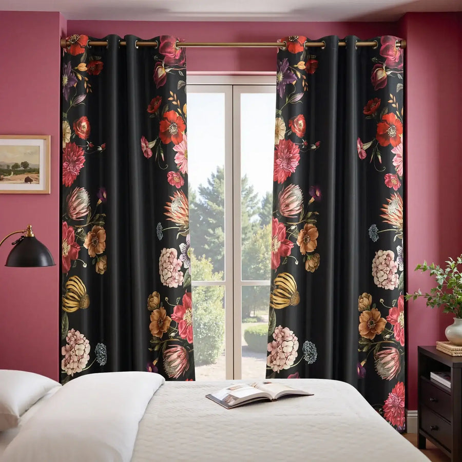 Hannah Vintage Floral Blackout Curtains - Jinchan Home